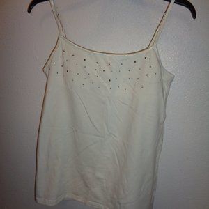 SO Junior's Cami White Silver Bling Size XL